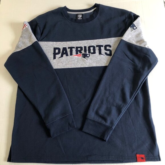 New England Patriots Crewneck NFL Team Apparel Sweatshirt - Size XL - Blue/Grey - Picture 2 of 13
